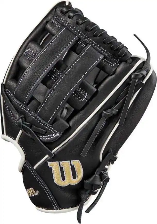 Wilson A500 10.50’’ Infield Baseball Glove - Black White - Right Throw