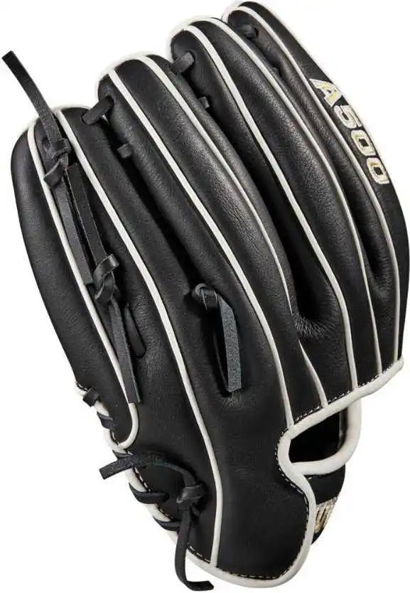 Wilson A500 10.50’’ Infield Baseball Glove - Black White - Right Throw