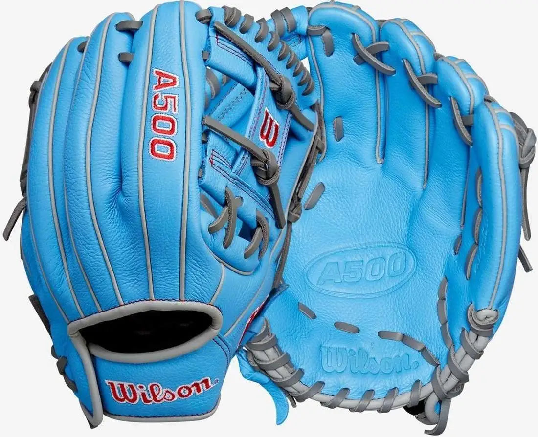 Wilson A500 11.00’’ Infield Baseball Glove - Blue Grey Red