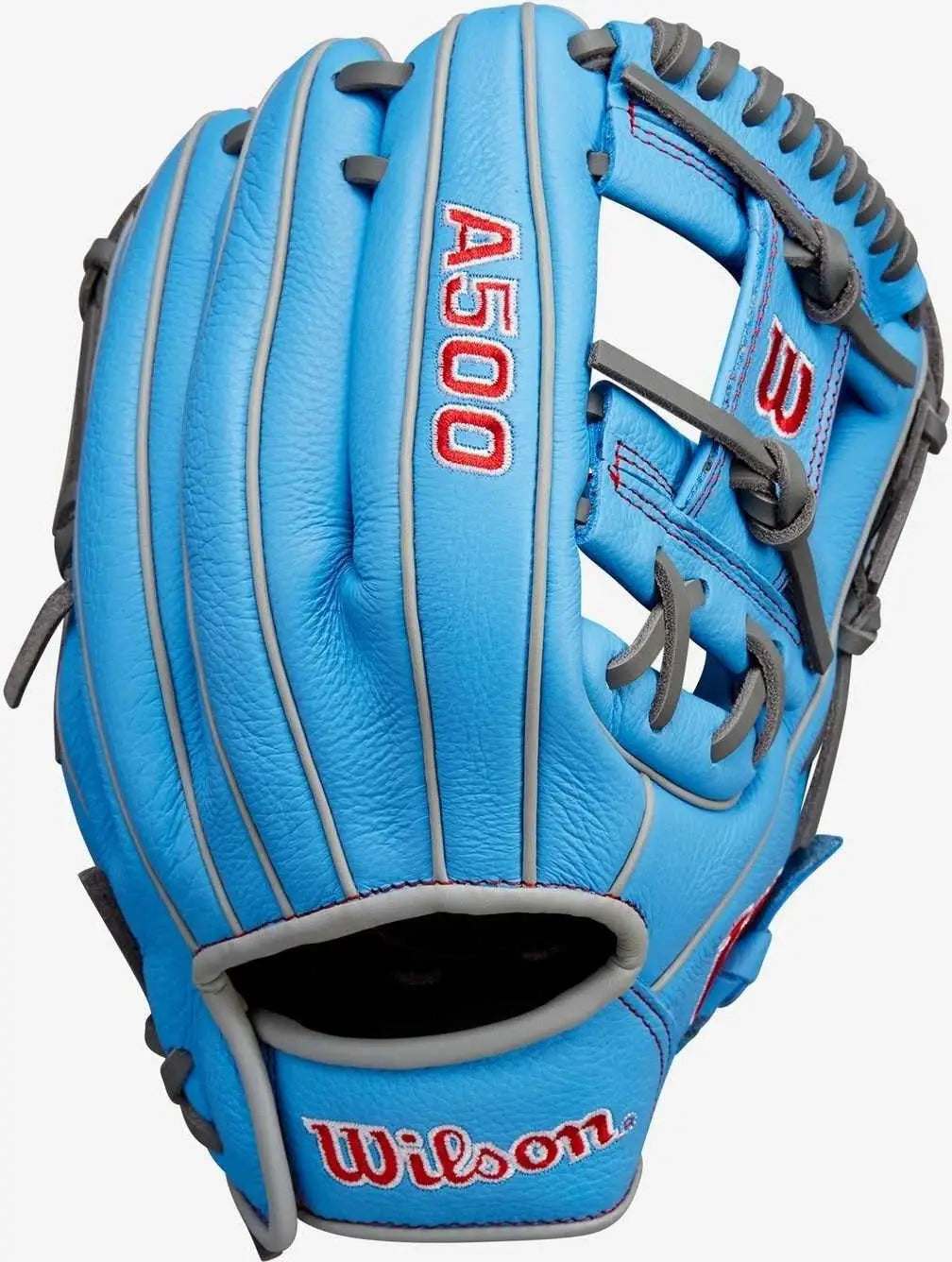 Wilson A500 11.00’’ Infield Baseball Glove - Blue Grey Red