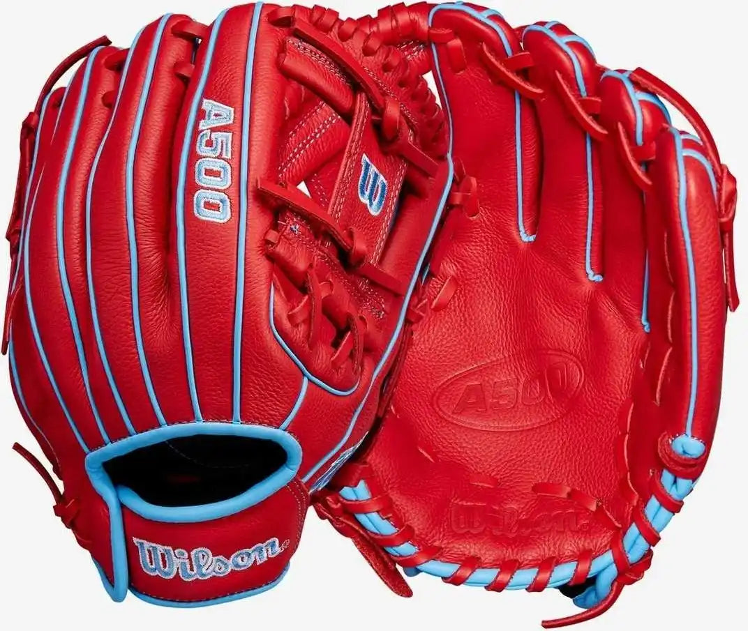 Wilson A500 11.50’’ Infield Baseball Glove - Red Blue White
