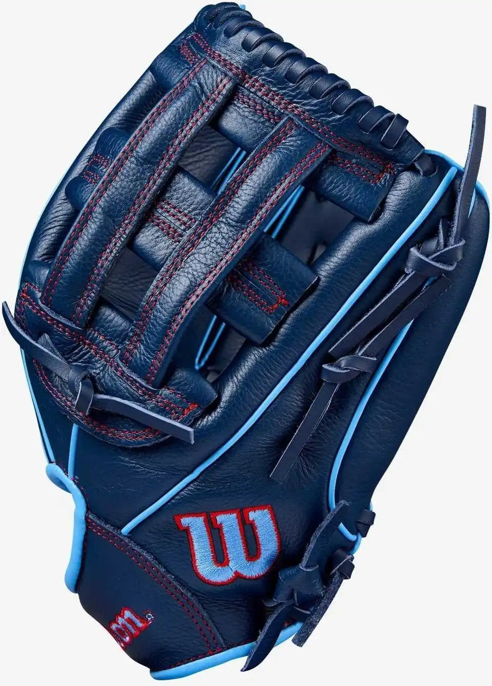 Wilson A500 12.00’’ Infield Pitcher Baseball Glove - Navy Blue Red