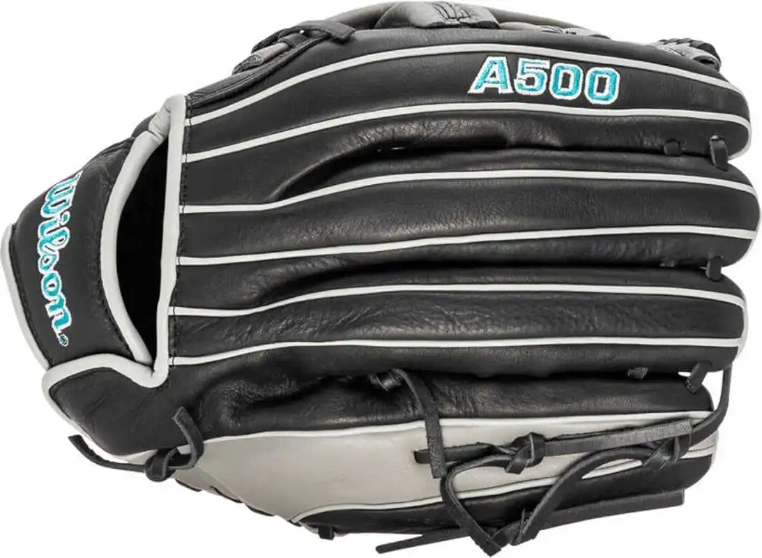 Wilson A500 12.50’’ Outfield Baseball Glove - Black Gray