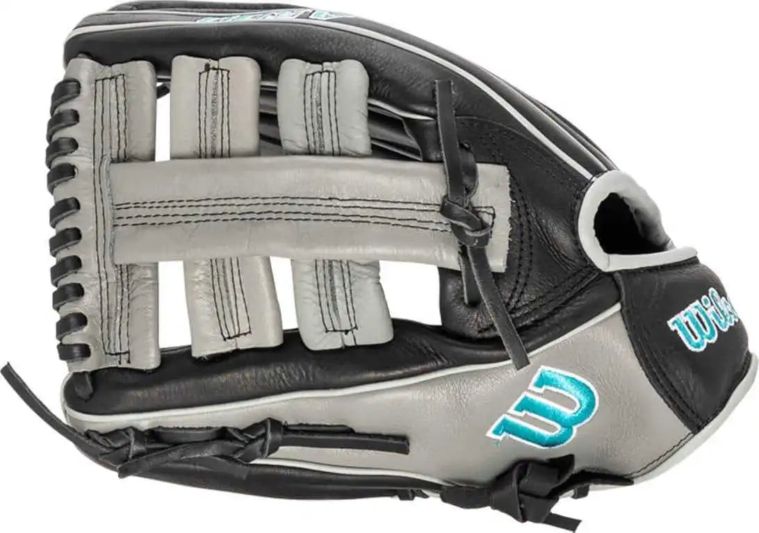 Wilson A500 12.50’’ Outfield Baseball Glove - Black Gray