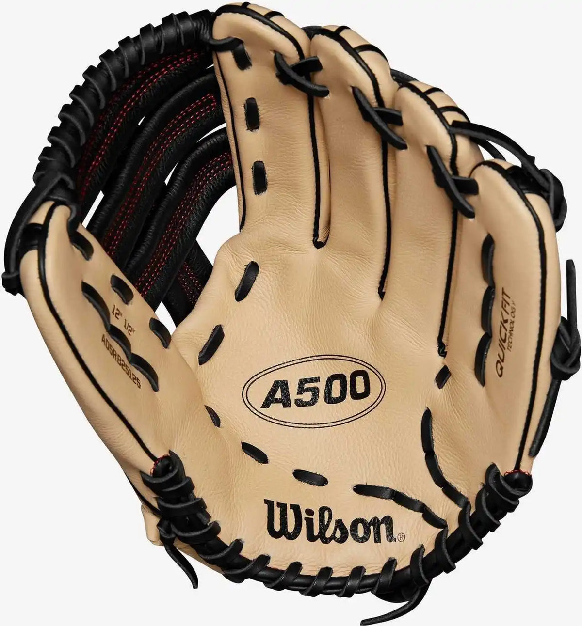 Wilson A500 12.50’’ Outfield Baseball Glove - Blonde Red Black