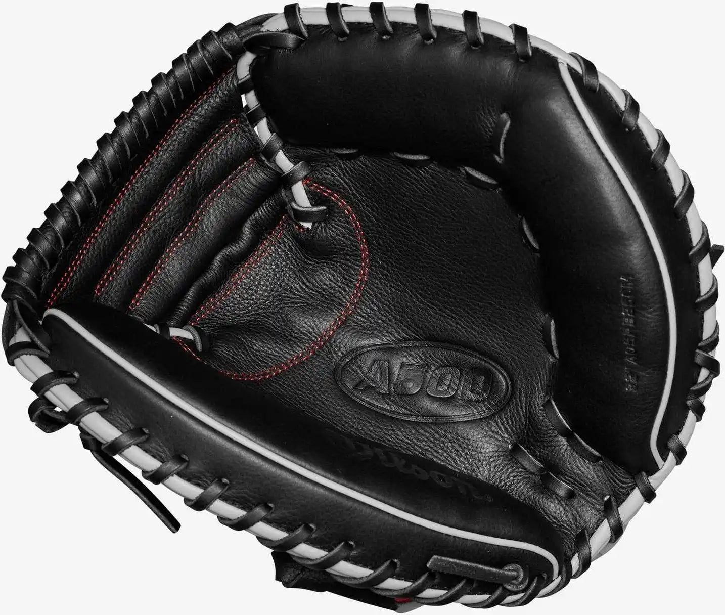 Wilson A500 32.00’’ Catcher’s Baseball Mitt - Black Red Gray - Right Throw