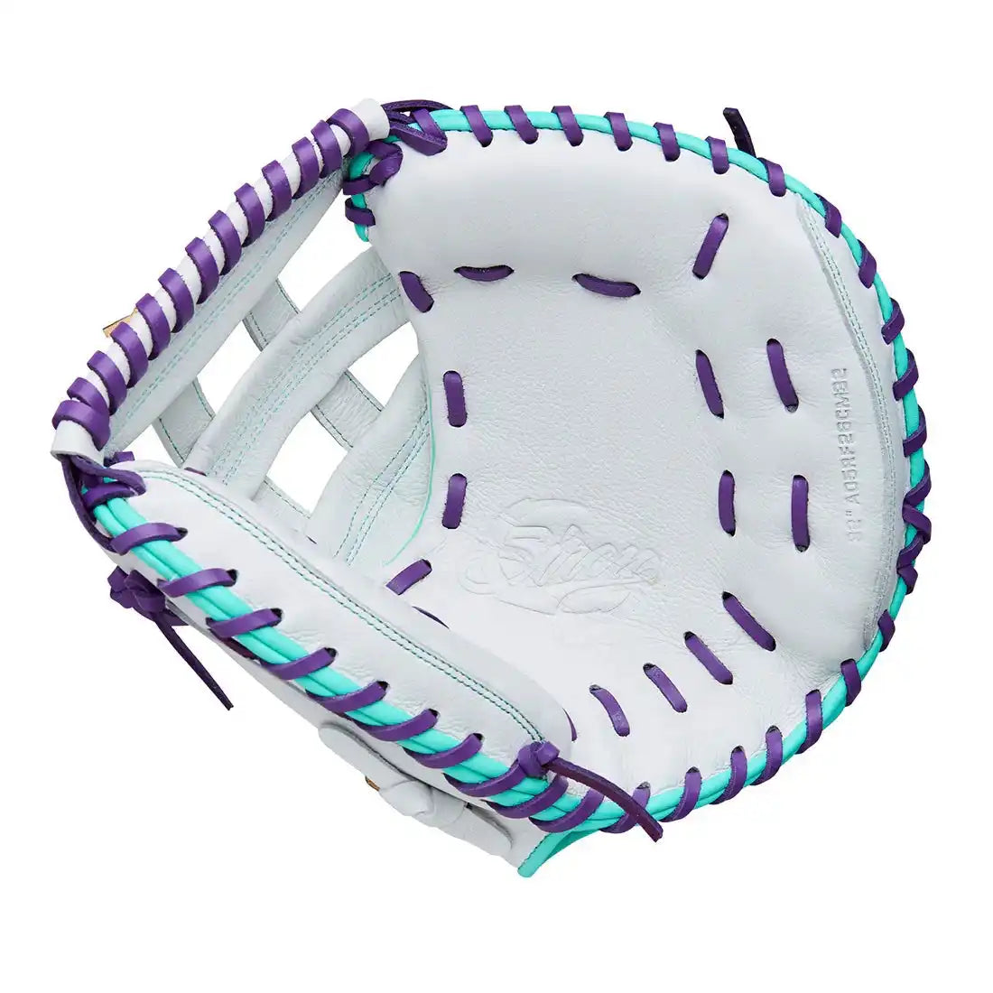 Wilson A500 Siren 32.00’’ Youth Fastpitch Catcher’s Mitt Wbw10356332 - White Purple - Right Throw
