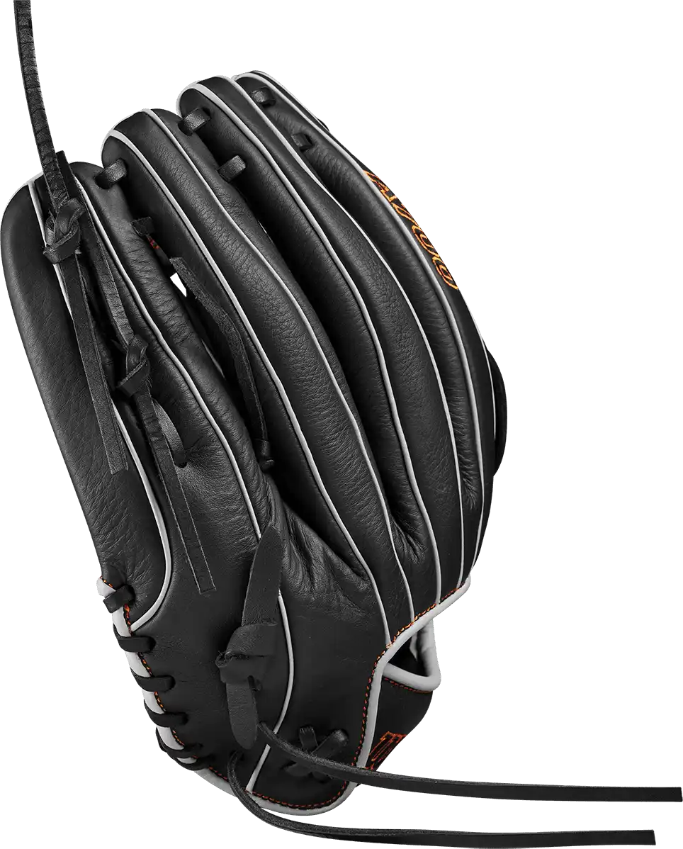 Wilson A700 12.50’’ Youth Outfield Gloves - Black Silver Orange