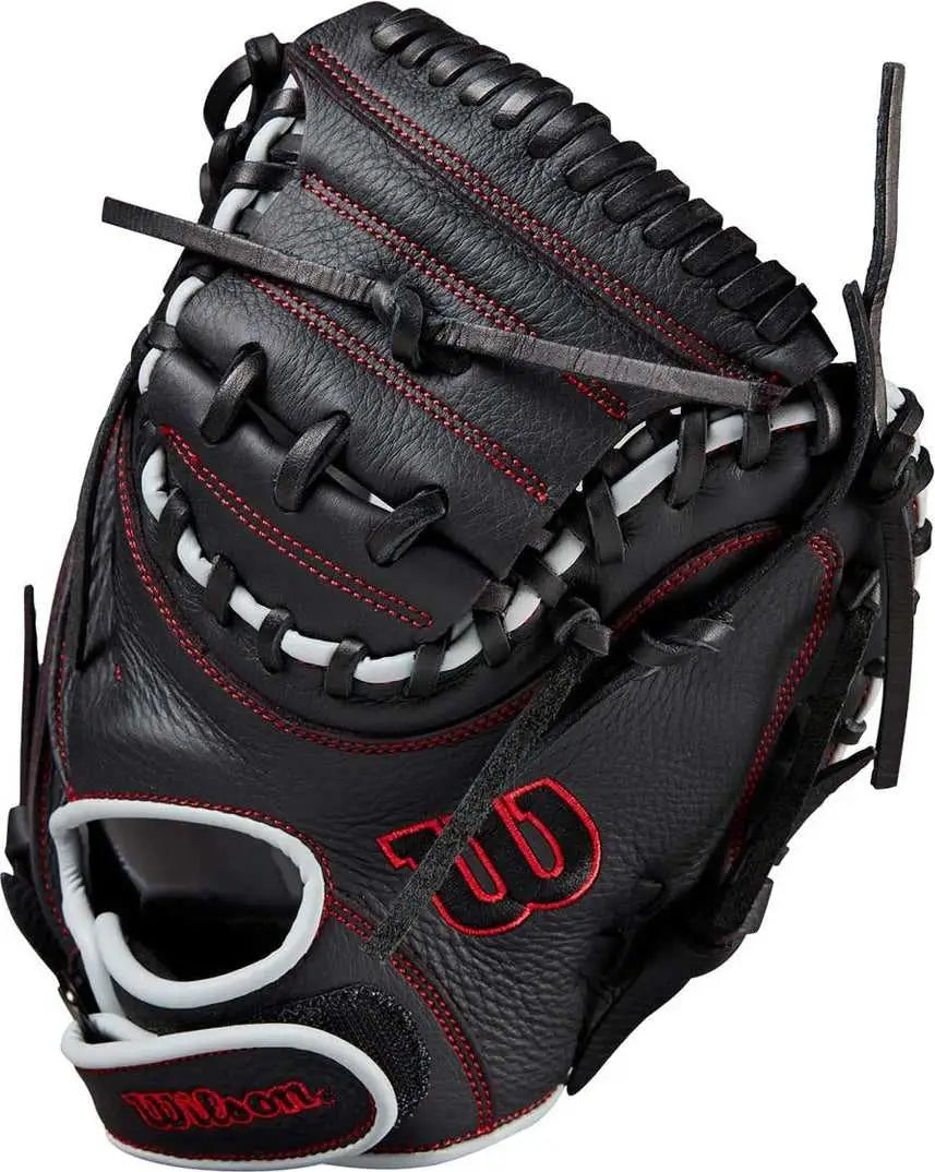 Wilson A700 32.50’’ Catcher’s Baseball Mitt Wbw101432325 - Black Silver Red - Light Gray / Right Throw