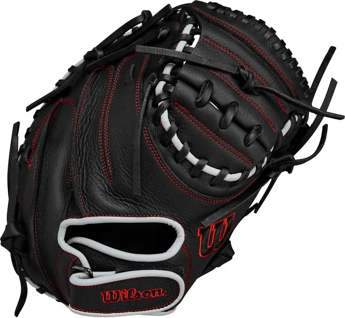 Wilson A700 32.50’’ Catcher’s Baseball Mitt Wbw101432325 - Black Silver Red - Light Gray / Right Throw