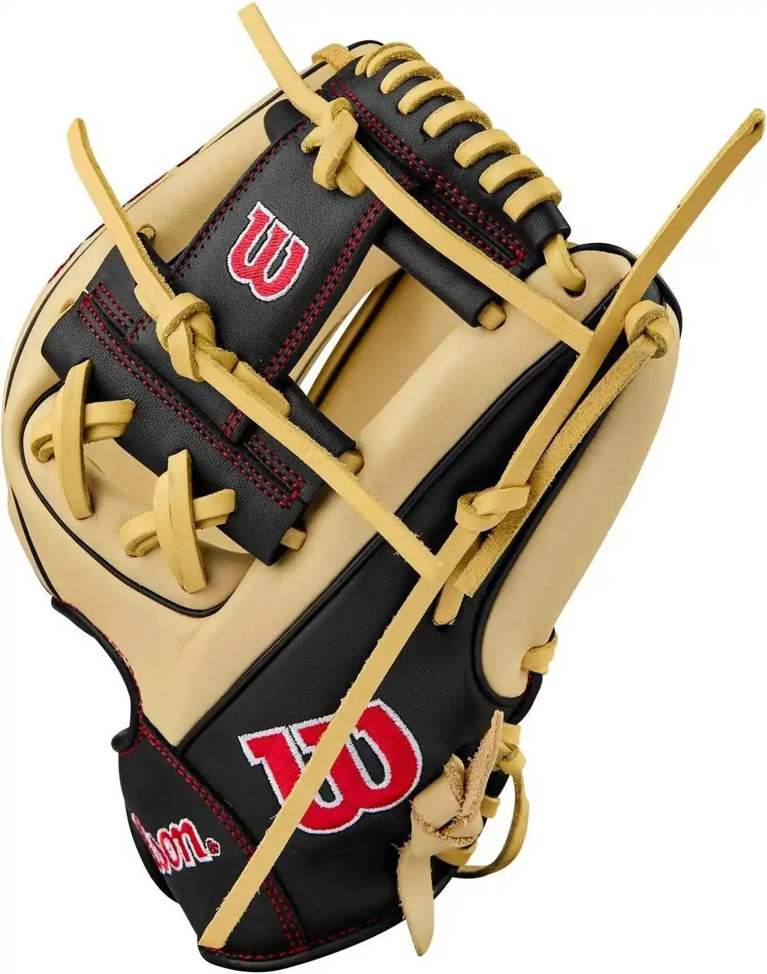 Wilson A900 Pf115 Infield Gloves Wbw102570115 - Blonde Black Red - Cork / Right Throw