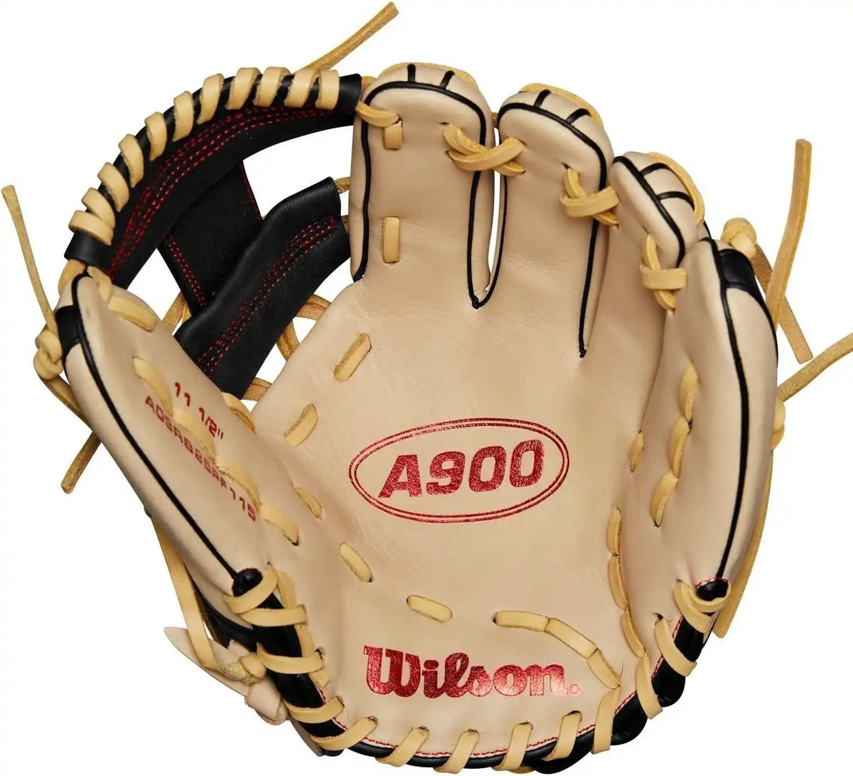 Wilson A900 Pf115 Infield Gloves Wbw102570115 - Blonde Black Red - Cork / Right Throw