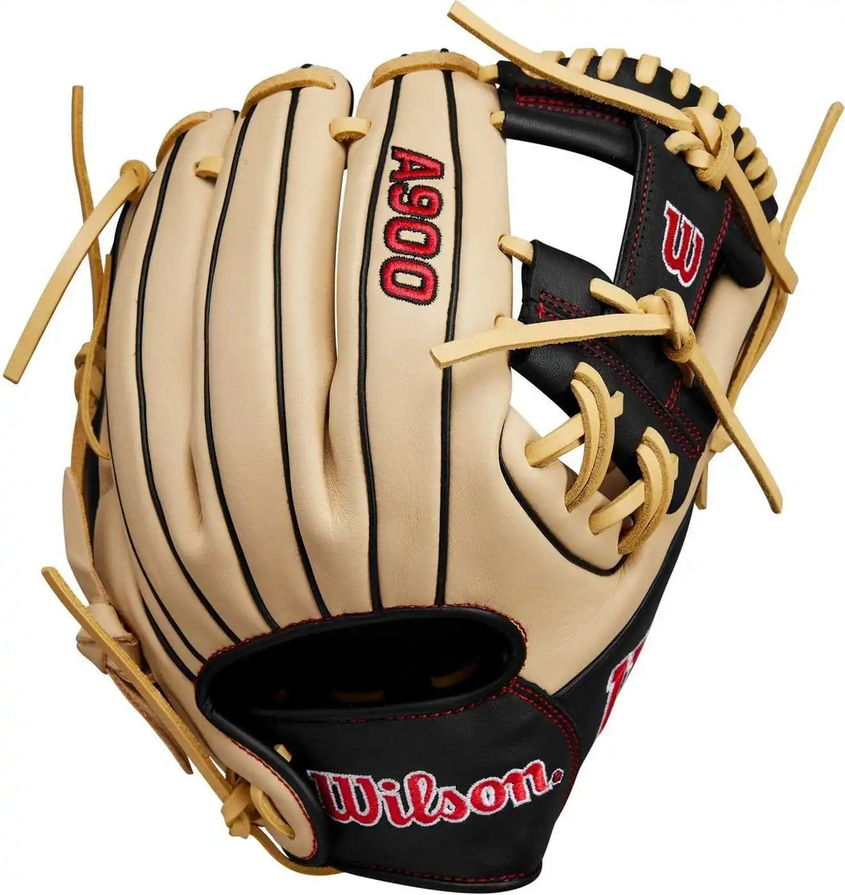 Wilson A900 Pf115 Infield Gloves Wbw102570115 - Blonde Black Red - Cork / Right Throw