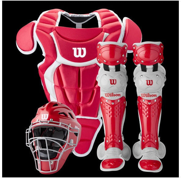 Wilson C200 Youth Catcher’s Gear Kit Wb5711607 - Scarlet - Red
