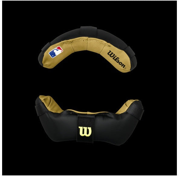 Wilson Dyna-lite Umpire Replacement Pu/leather Facemask Pads Wb5721301 - Black Tan - Osfm
