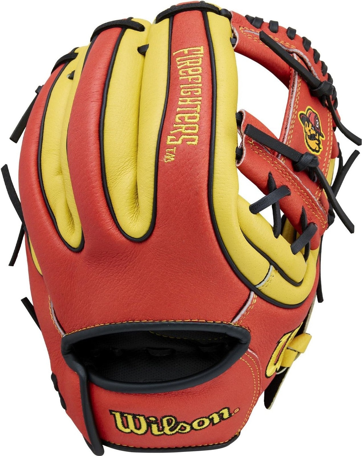 Wilson Firefighters 11.00’’ Youth Baseball Glove Wbw104196 - Yellow Red Black