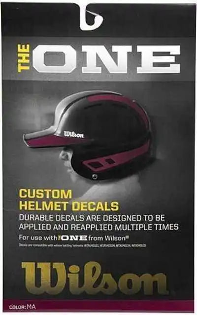 Wilson one Batting Helmet Decal Kit Maroon - 1 Ea