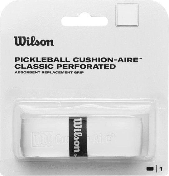 Wilson Pickleball Cushion-aire Classic Perforated Replacement Grip - White