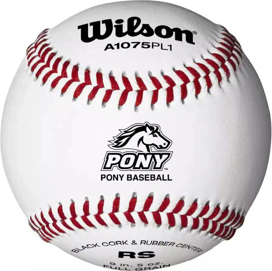 Wilson Pony Regular Season Play Wta1075l1- Dozen - White