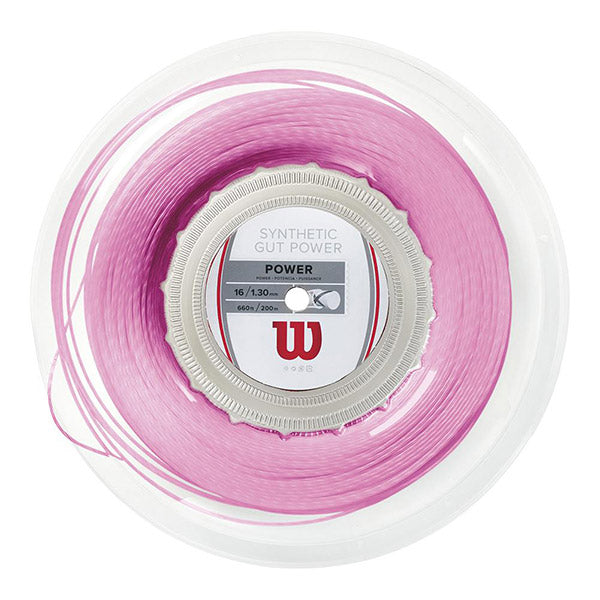 Wilson Synthetic Gut Power 16g Reel 660’ (black) - Pnk / Os