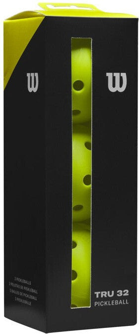 Wilson Tru 32 Outdoor Pickleballs 3x - Yellow - HIT a Double