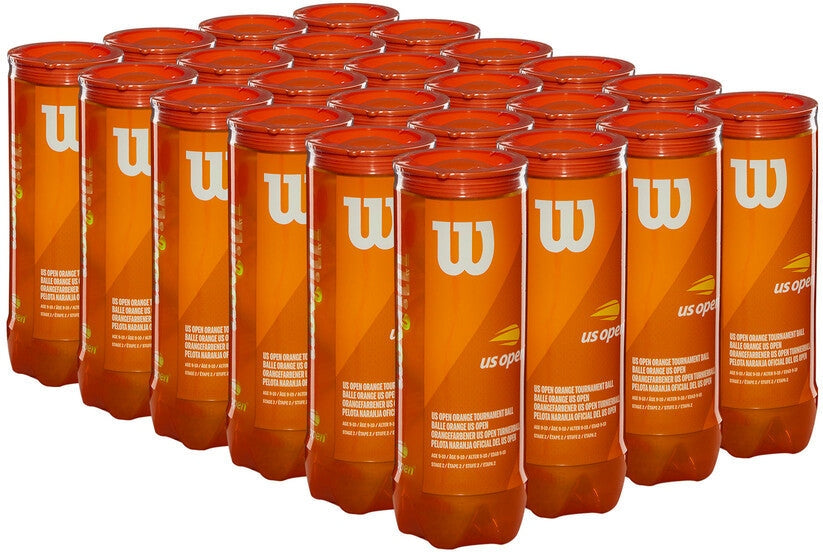 Wilson us Open Tournament Orange Tennis Balls (case 24x) - Yellow
