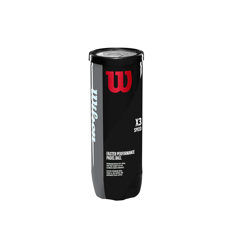 Wilson X3 Speed Padel Balls (3 Ball Can) - Yel / Os