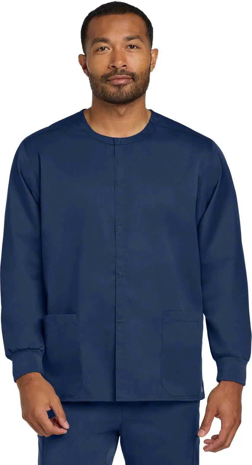 Wink Ww3080 Unisex Workflex Snap-front Scrub Jacket - Navy