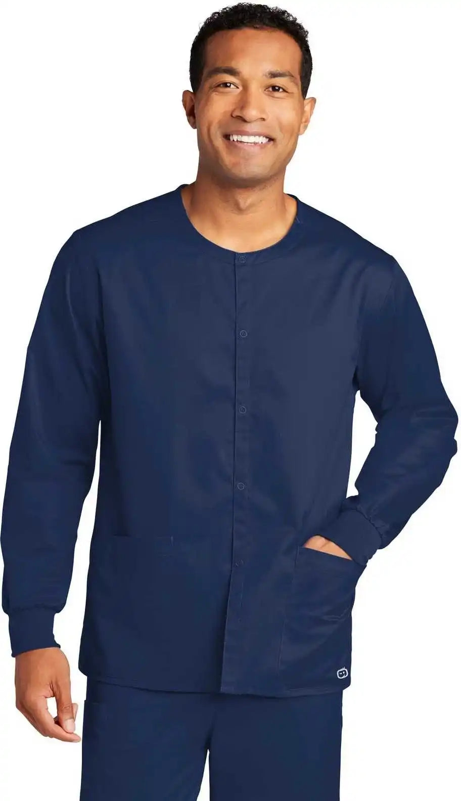 Wink Ww3080 Unisex Workflex Snap-front Scrub Jacket - Navy