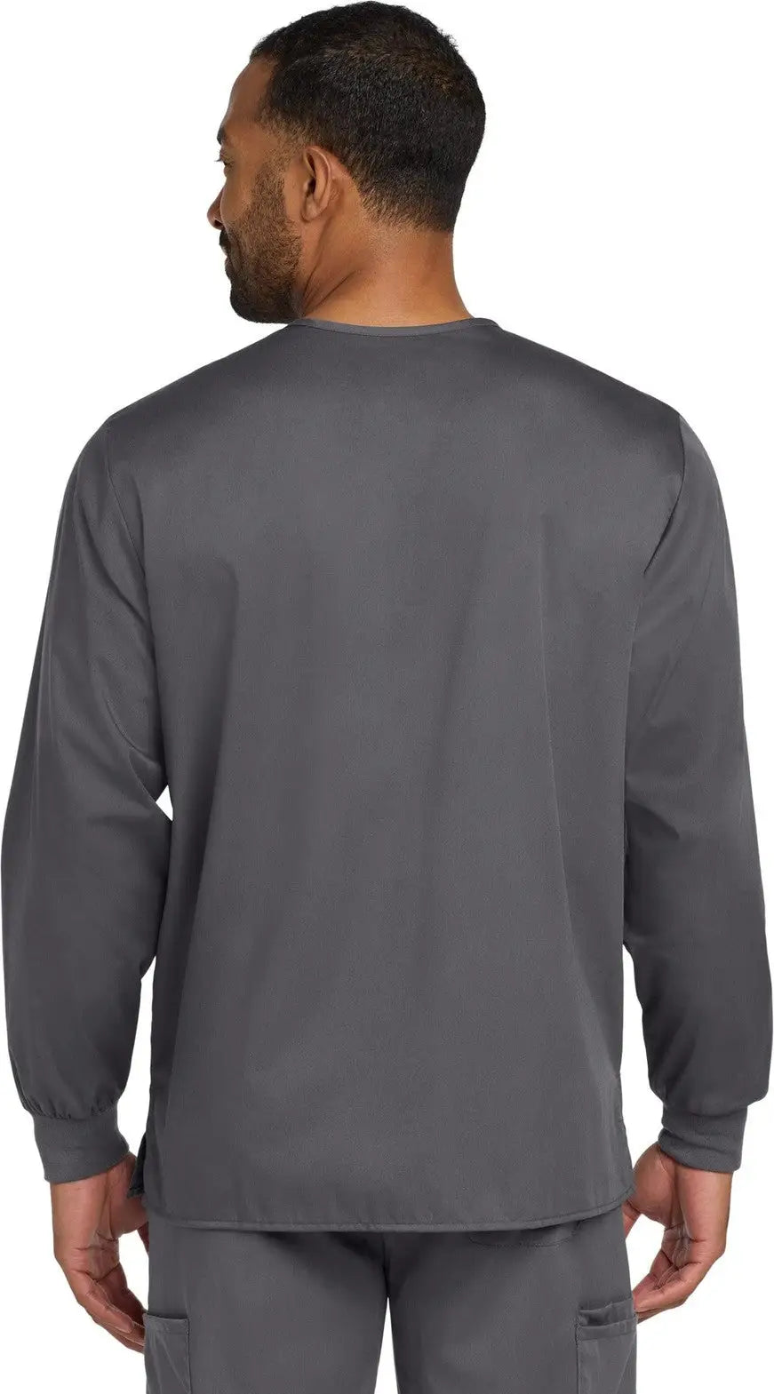 Wink Ww3080 Unisex Workflex Snap-front Scrub Jacket - Pewter