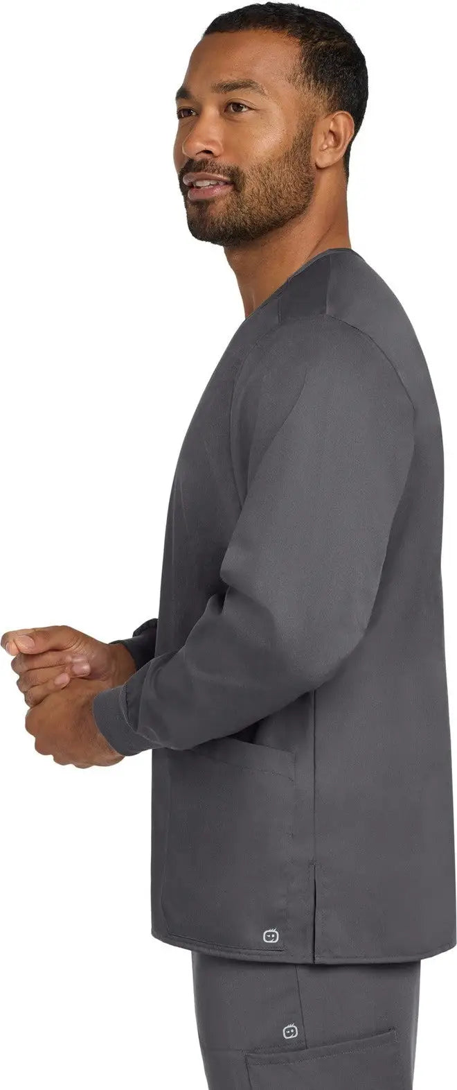 Wink Ww3080 Unisex Workflex Snap-front Scrub Jacket - Pewter