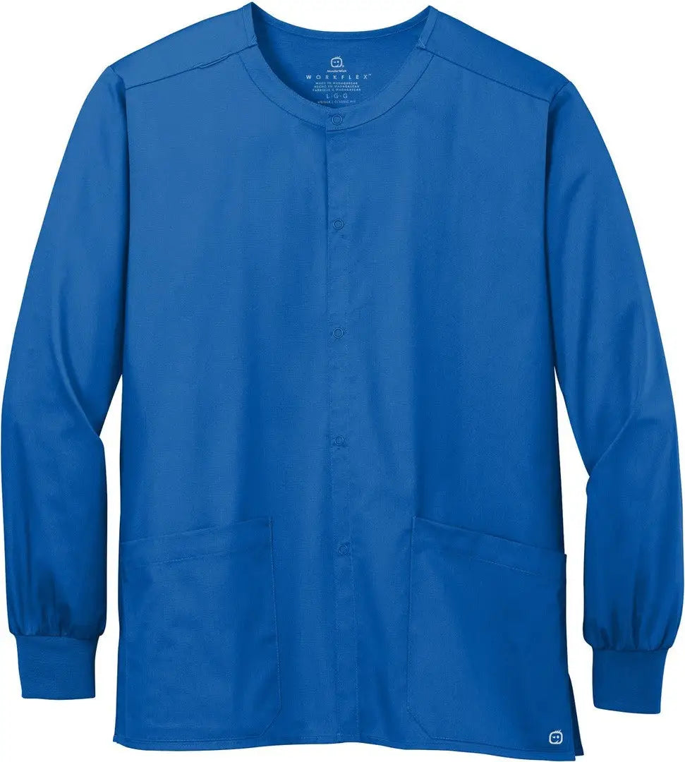 Wink Ww3080 Unisex Workflex Snap-front Scrub Jacket - Royal