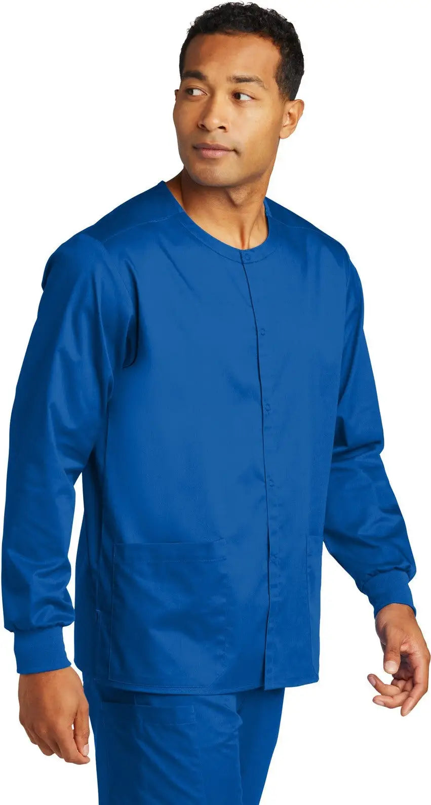 Wink Ww3080 Unisex Workflex Snap-front Scrub Jacket - Royal