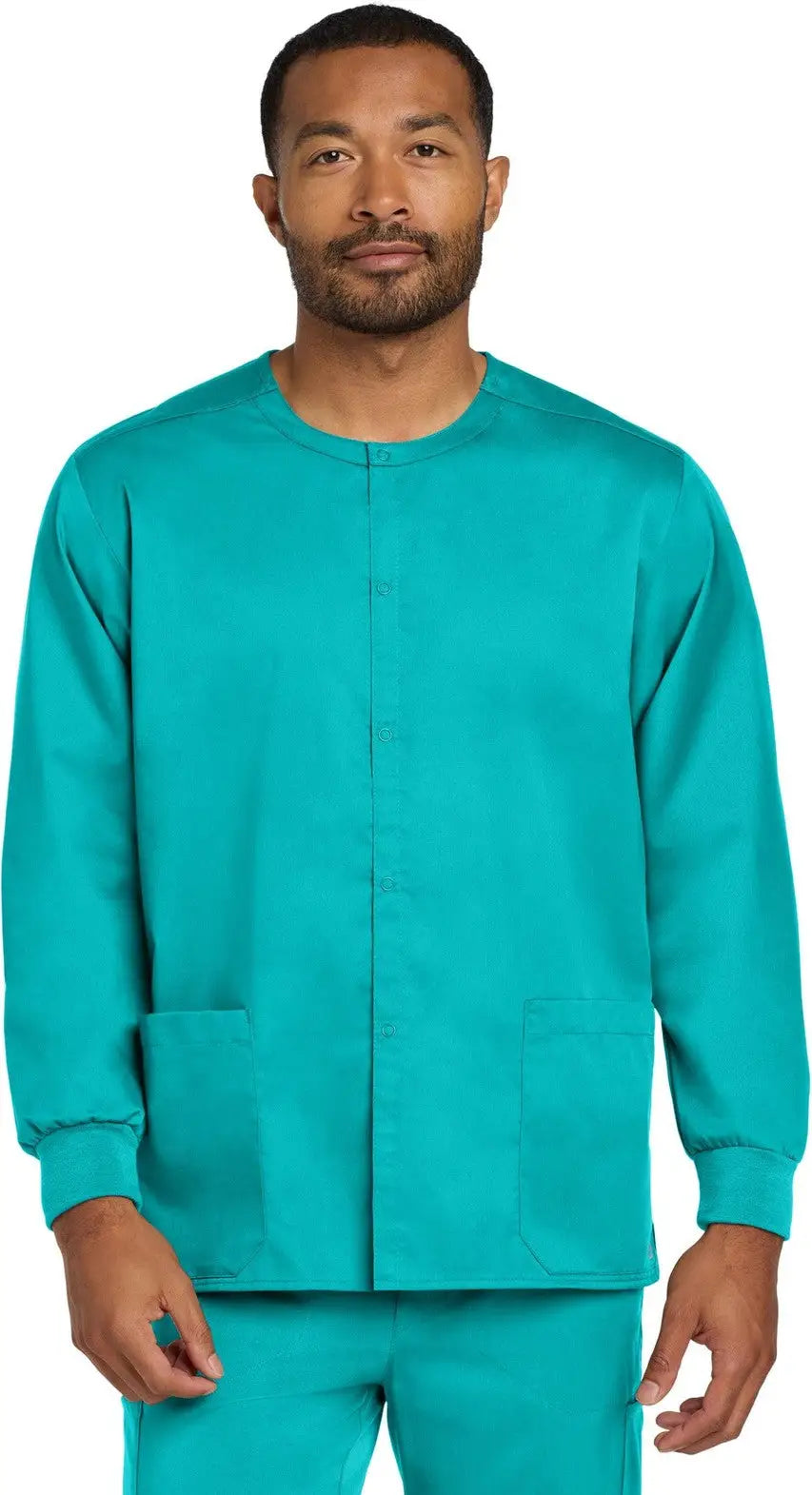 Wink Ww3080 Unisex Workflex Snap-front Scrub Jacket - Teal Blue - Adult Xxs