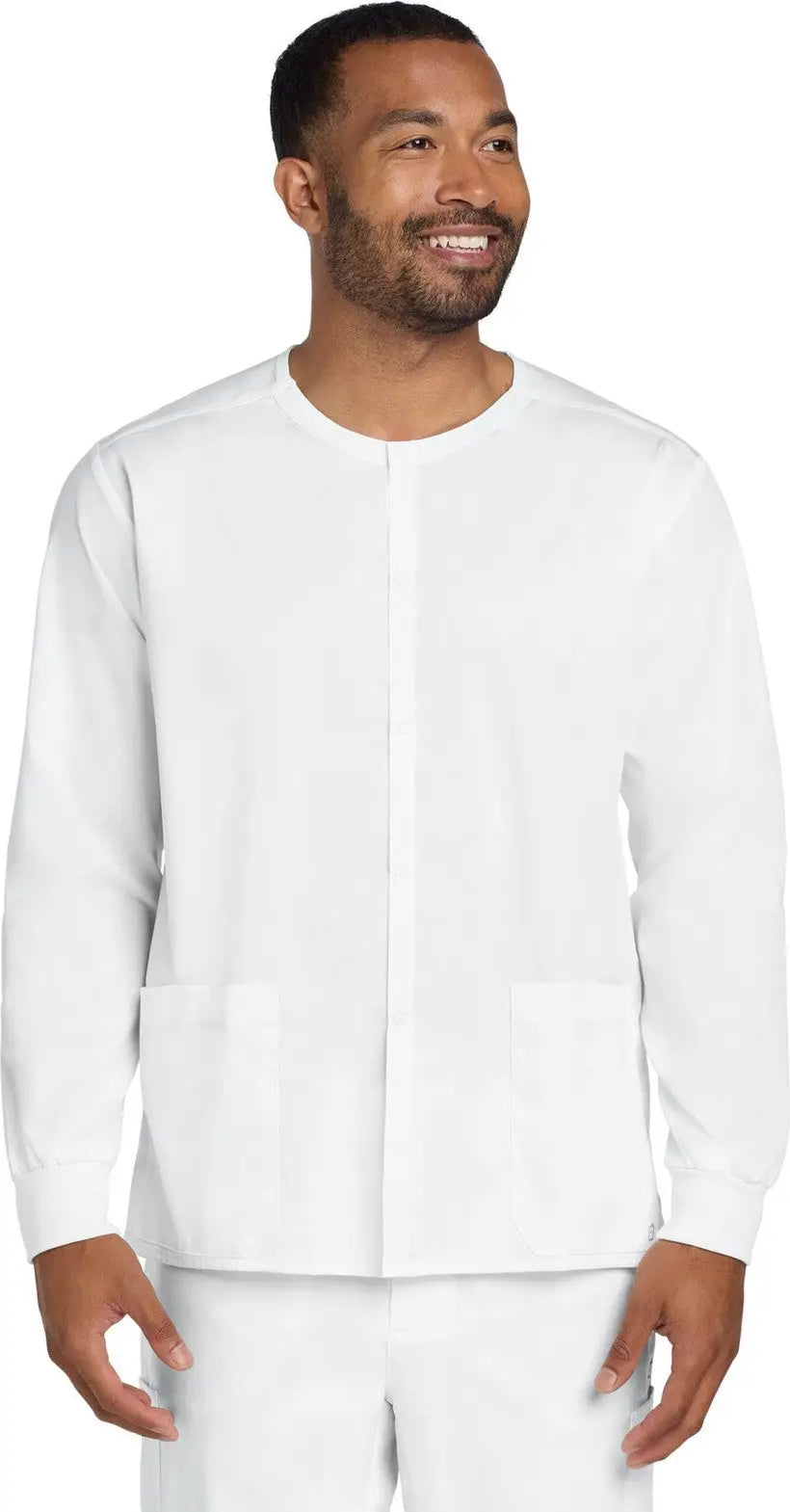 Wink Ww3080 Unisex Workflex Snap-front Scrub Jacket - White - Adult Xxs
