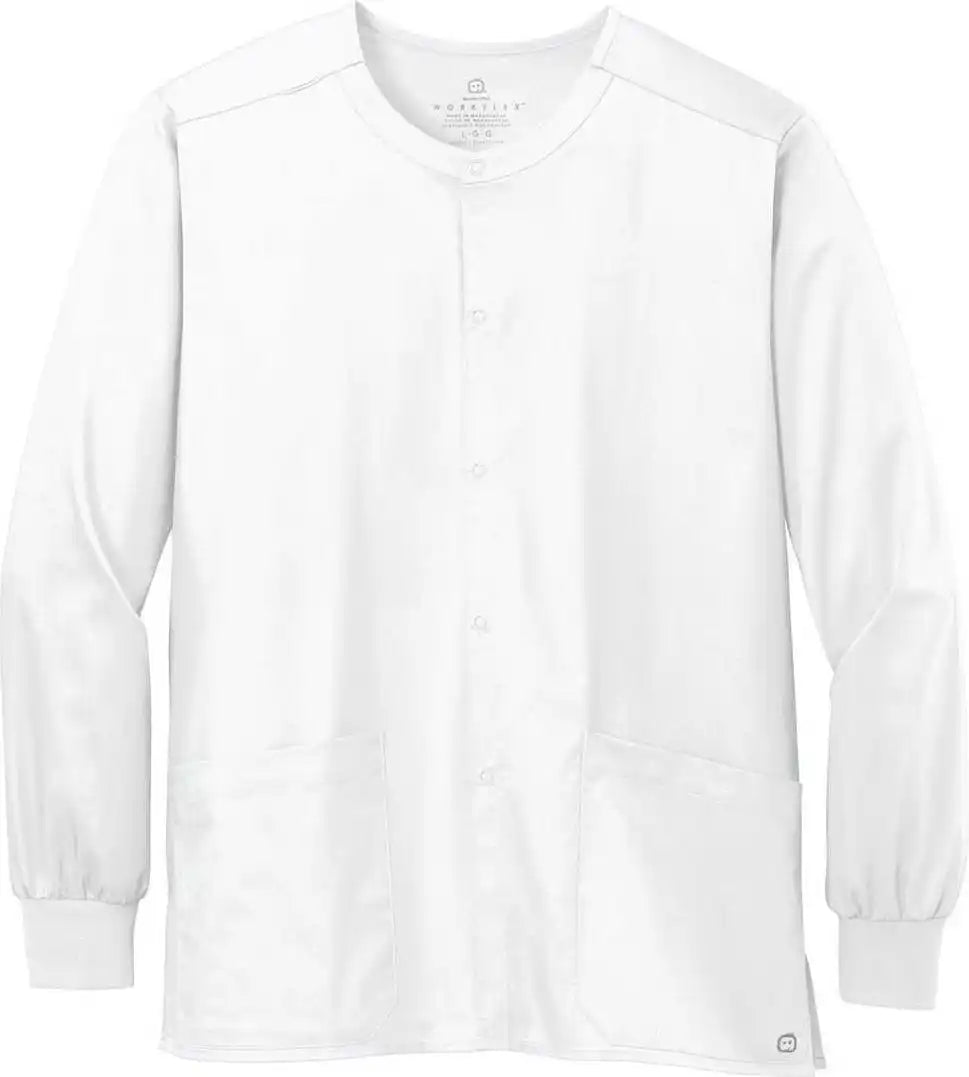 Wink Ww3080 Unisex Workflex Snap-front Scrub Jacket - White