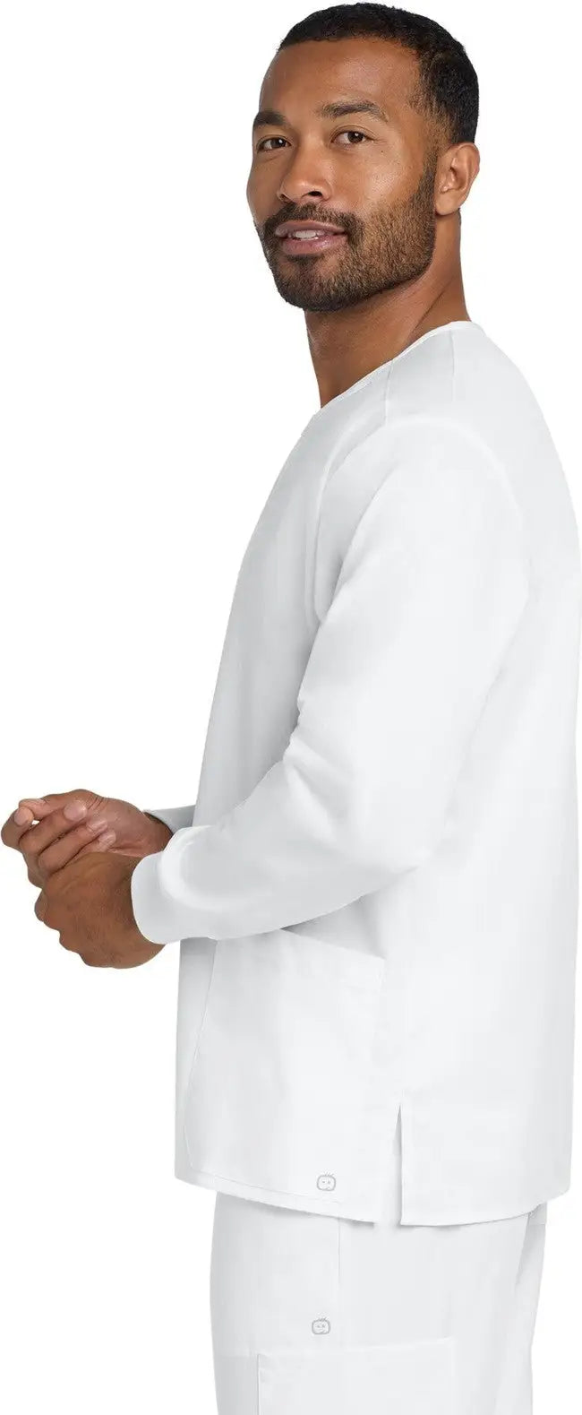 Wink Ww3080 Unisex Workflex Snap-front Scrub Jacket - White