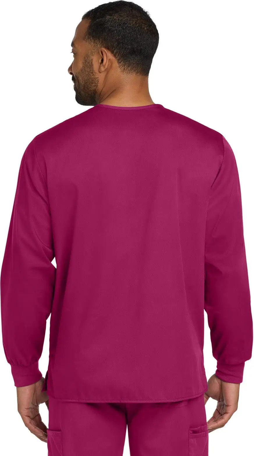 Wink Ww3080 Unisex Workflex Snap-front Scrub Jacket - Wine