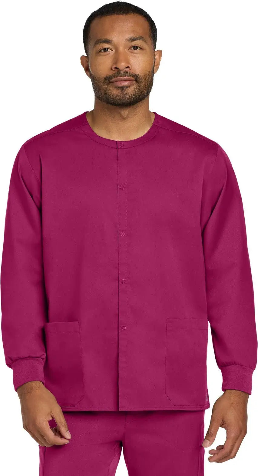 Wink Ww3080 Unisex Workflex Snap-front Scrub Jacket - Wine