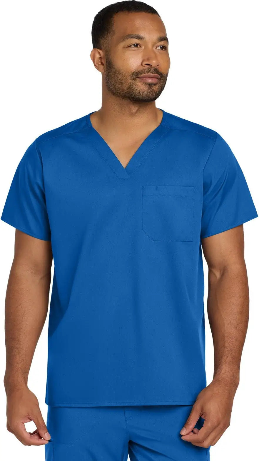 Wink Ww3160 Unisex Workflex Chest Pocket V-neck Top - Royal