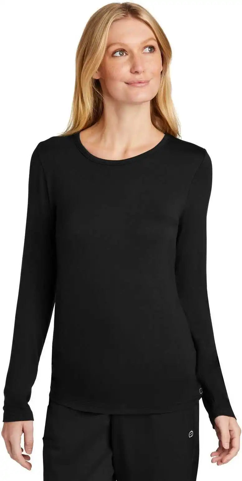 Wink Ww4029 Women’s Long Sleeve Layer Tee - Black