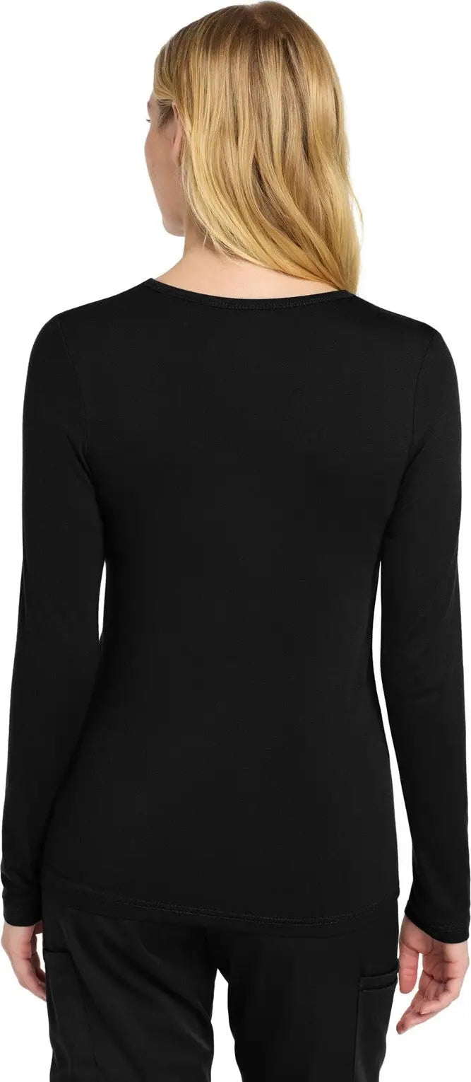 Wink Ww4029 Women’s Long Sleeve Layer Tee - Black
