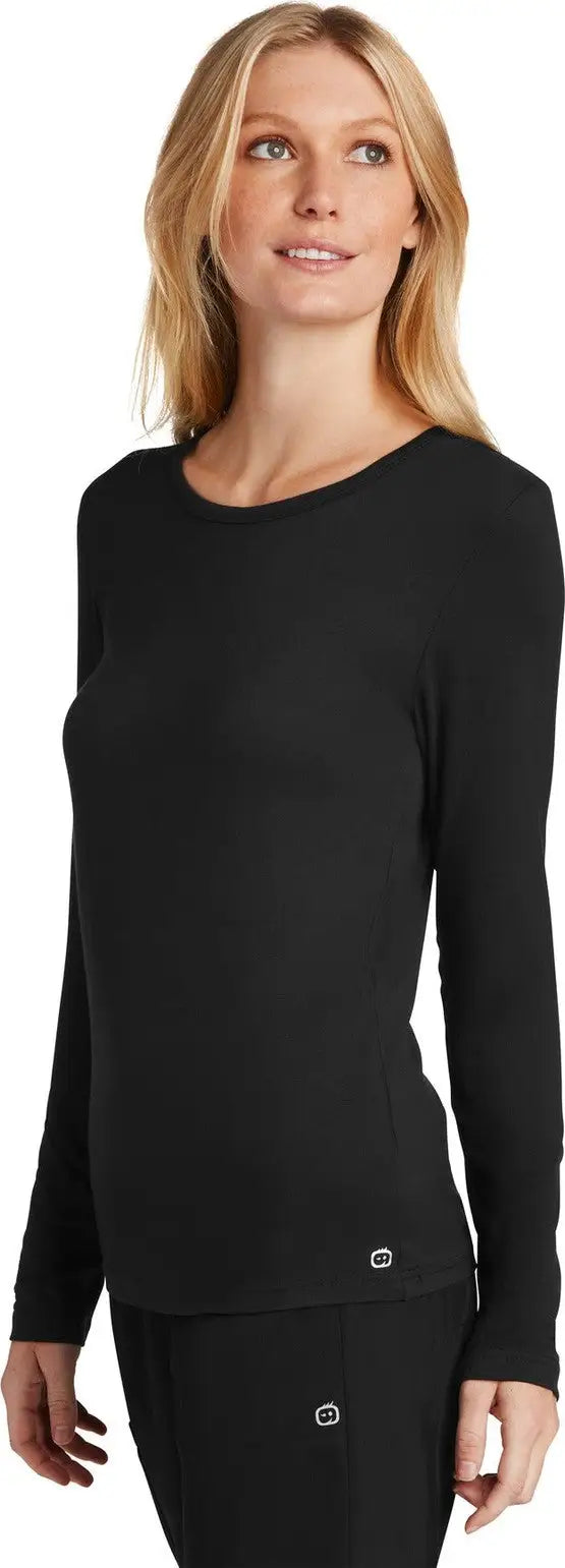 Wink Ww4029 Women’s Long Sleeve Layer Tee - Black