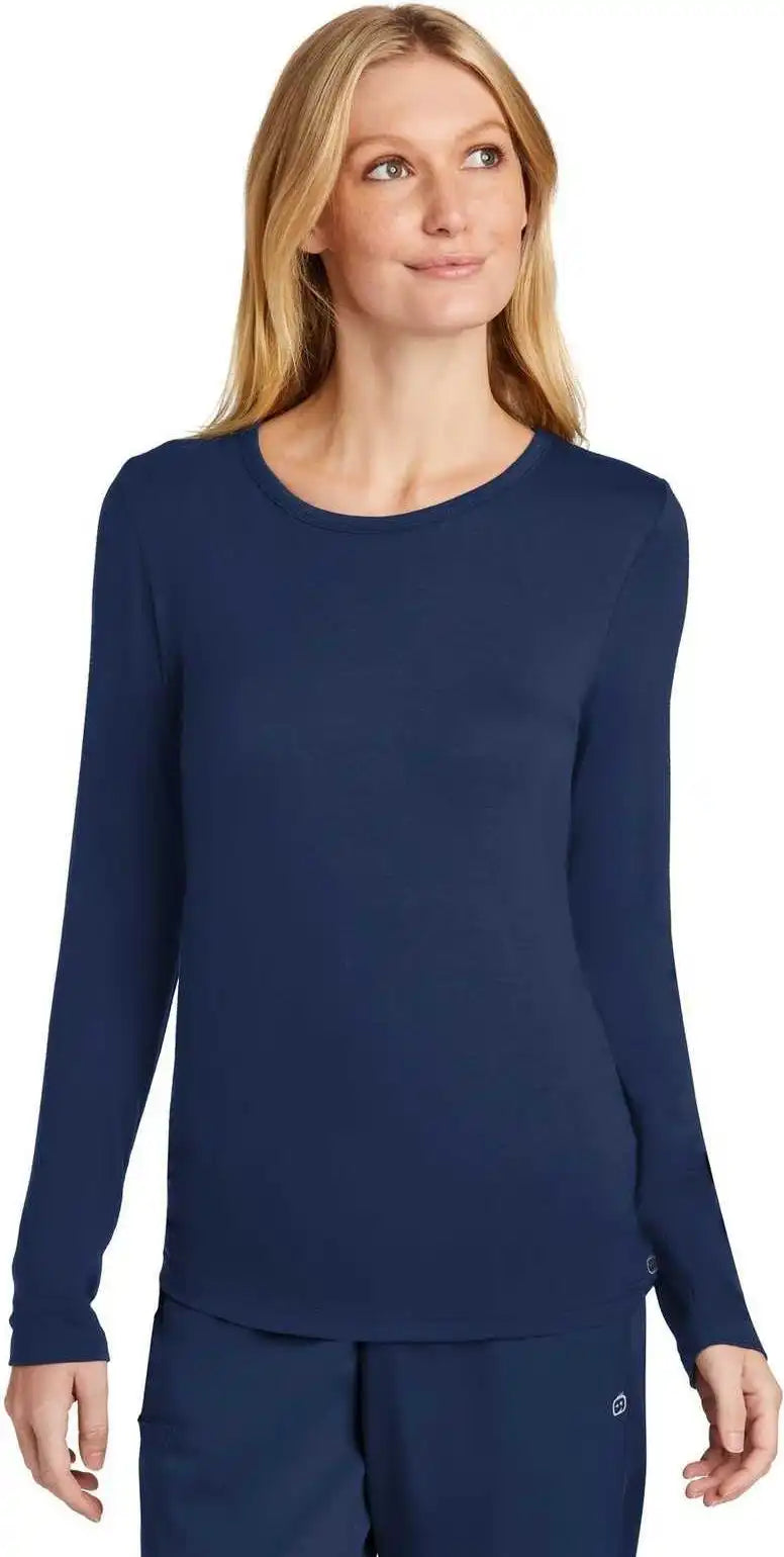 Wink Ww4029 Women’s Long Sleeve Layer Tee Navy