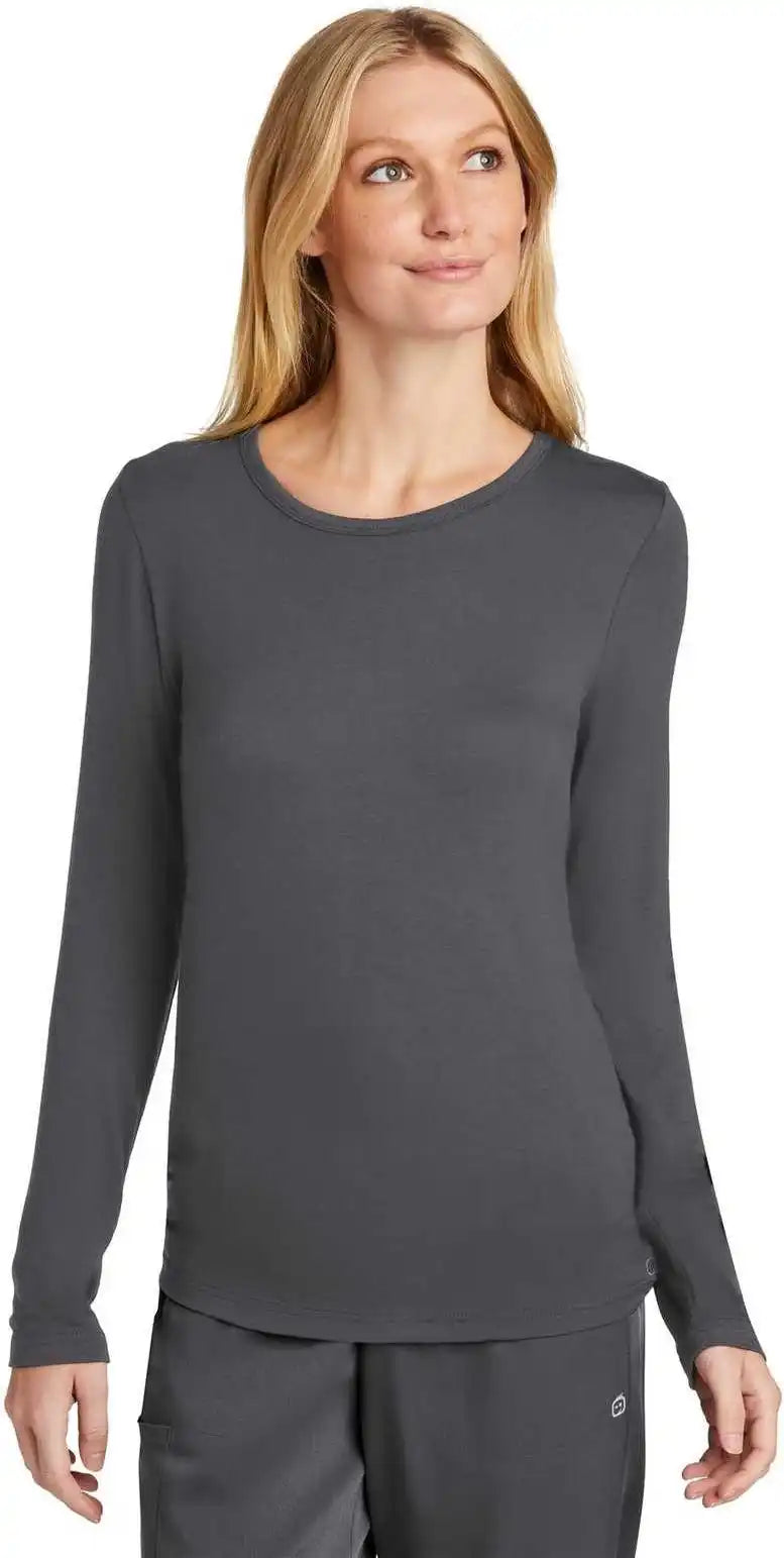 Wink Ww4029 Women’s Long Sleeve Layer Tee Pewter