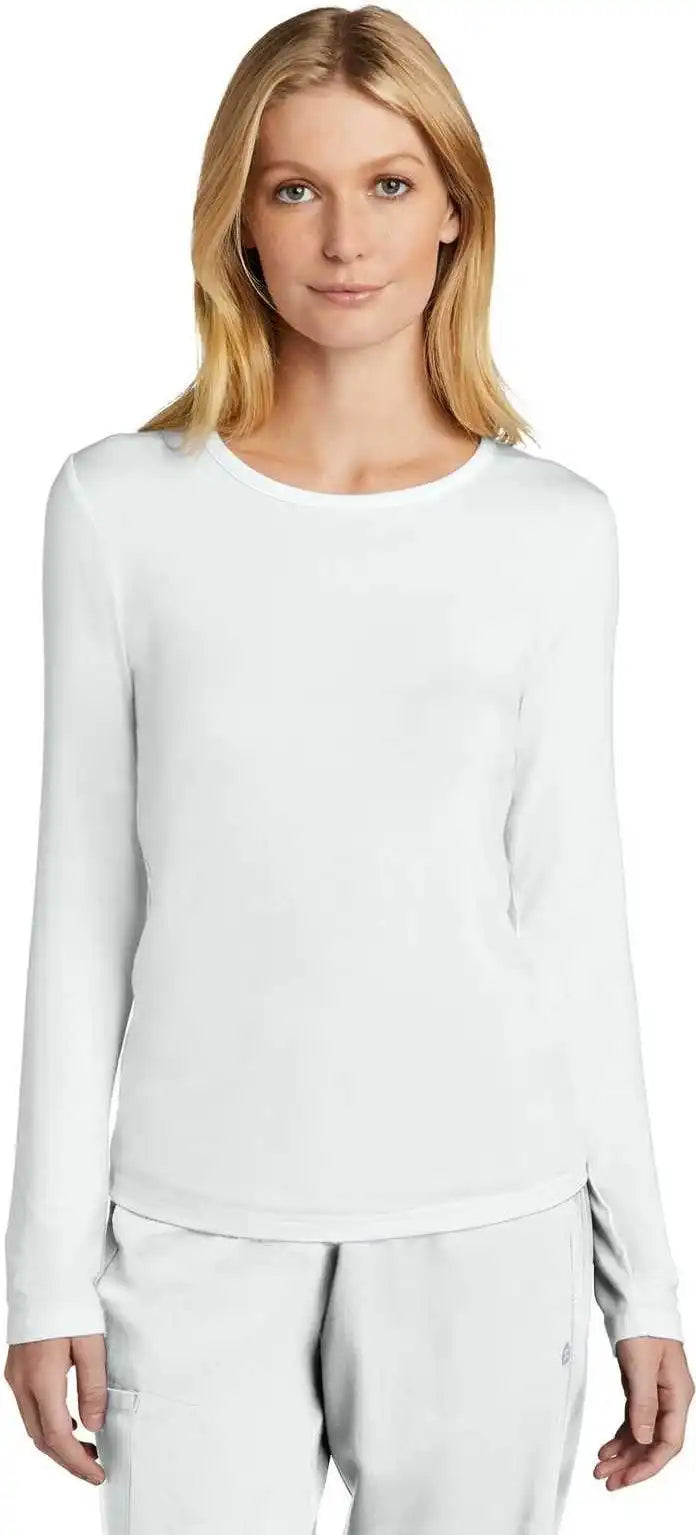Wink Ww4029 Women’s Long Sleeve Layer Tee White