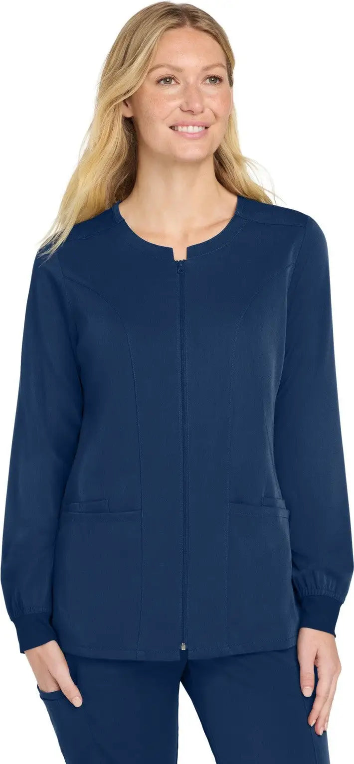 Wink Ww4088 Women’s Premiere Flex Full-zip Scrub Jacket - Navy