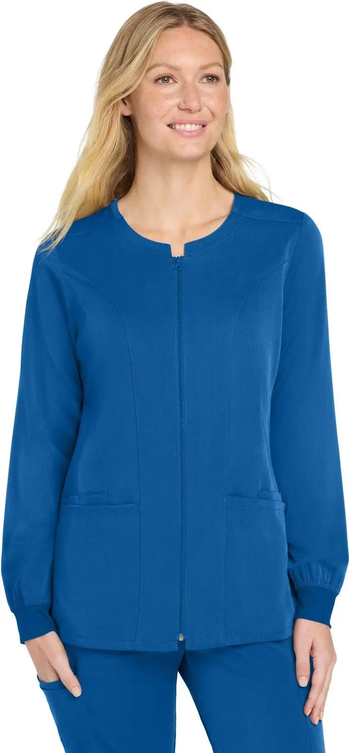 Wink Ww4088 Women’s Premiere Flex Full-zip Scrub Jacket - Royal