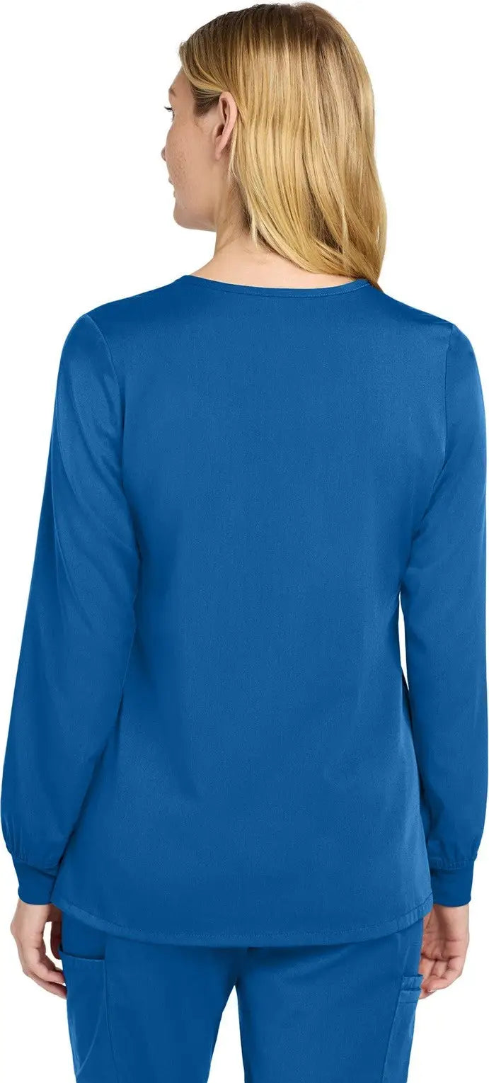 Wink Ww4088 Women’s Premiere Flex Full-zip Scrub Jacket - Royal