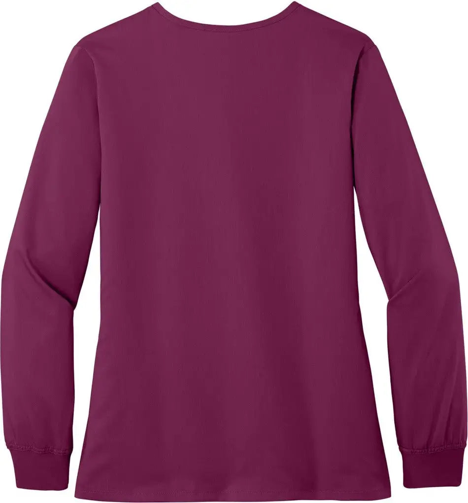 Wink Ww4088 Women’s Premiere Flex Full-zip Scrub Jacket - Wine